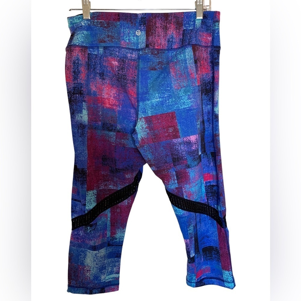 Soma “Soma Sport” black/blue/pink capri leggings. Hi Waistband. Size XL - Picture 11 of 11